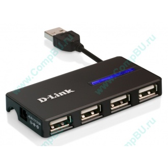 Карманный USB 2.0 концентратор D-Link DUB-104 в Пятигорске, USB хаб DLink DUB104 (Пятигорск)